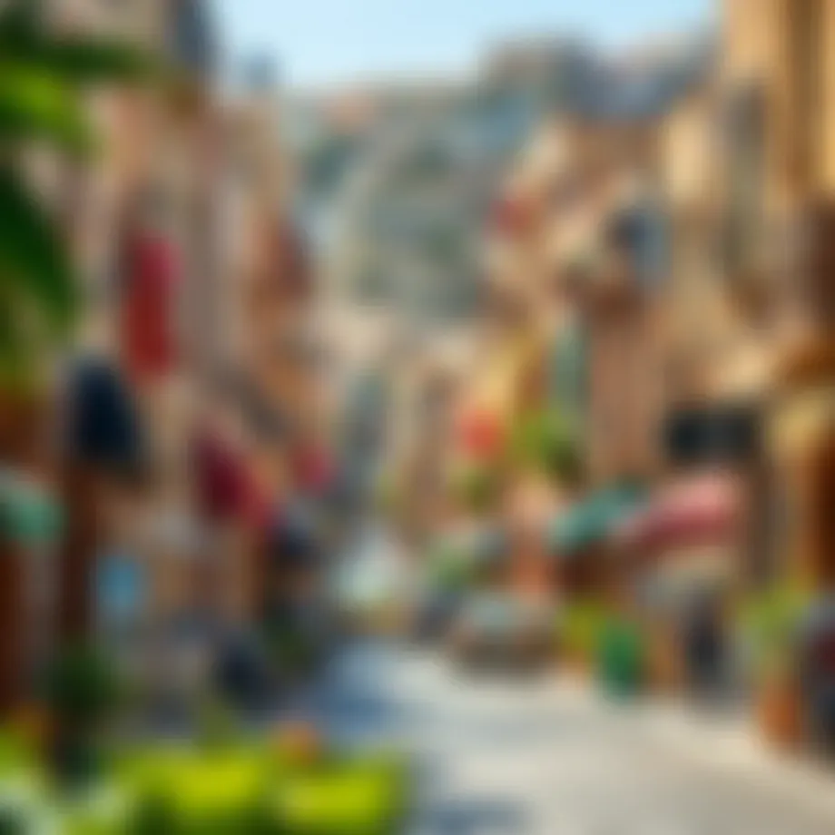 Scenic view of Melenzane's vibrant streets