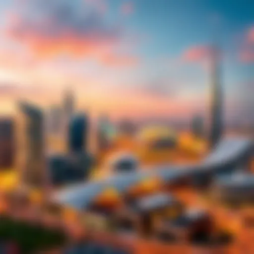 A panoramic view of DMCC JLT showcasing its skyline and modern architecture