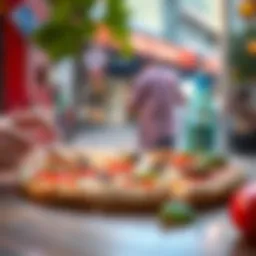 Delicious pizza with local ingredients