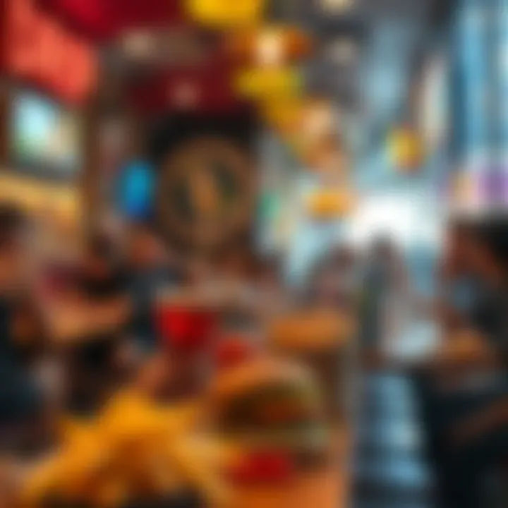 Lively Dining Atmosphere at Drip Burgers A lively dining atmosphere at Drip Burgers filled with happy customers