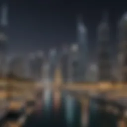 Panoramic view of Dubai Harbour Marina showcasing luxurious yachts and modern architecture