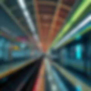 Interior of a Dubai metro station