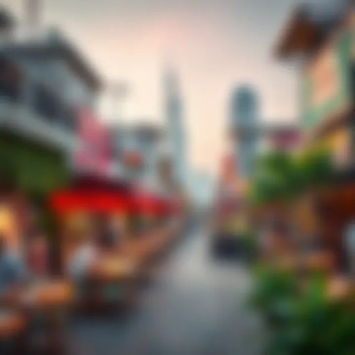 An array of traditional and modern dining options reflecting Dubai's culinary landscape.