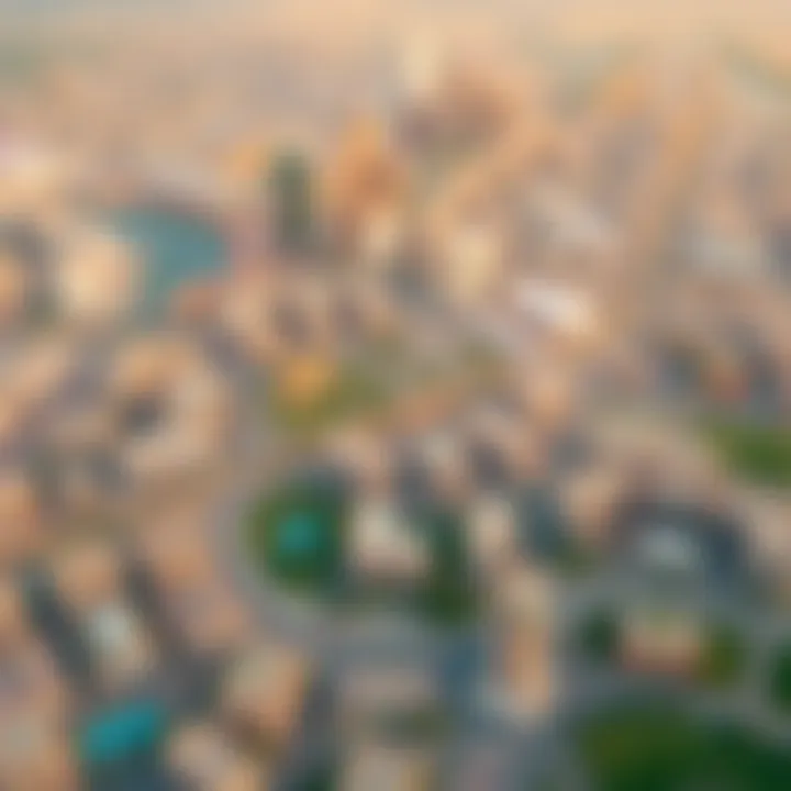 Aerial view of DubaiLand showcasing its vast expanse and infrastructure.