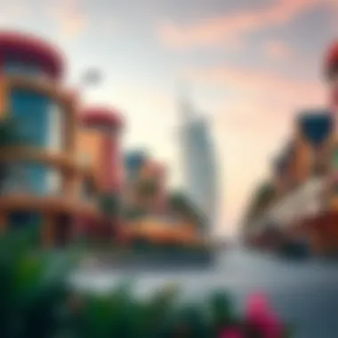 Architectural renderings of the attractions planned for DubaiLand.