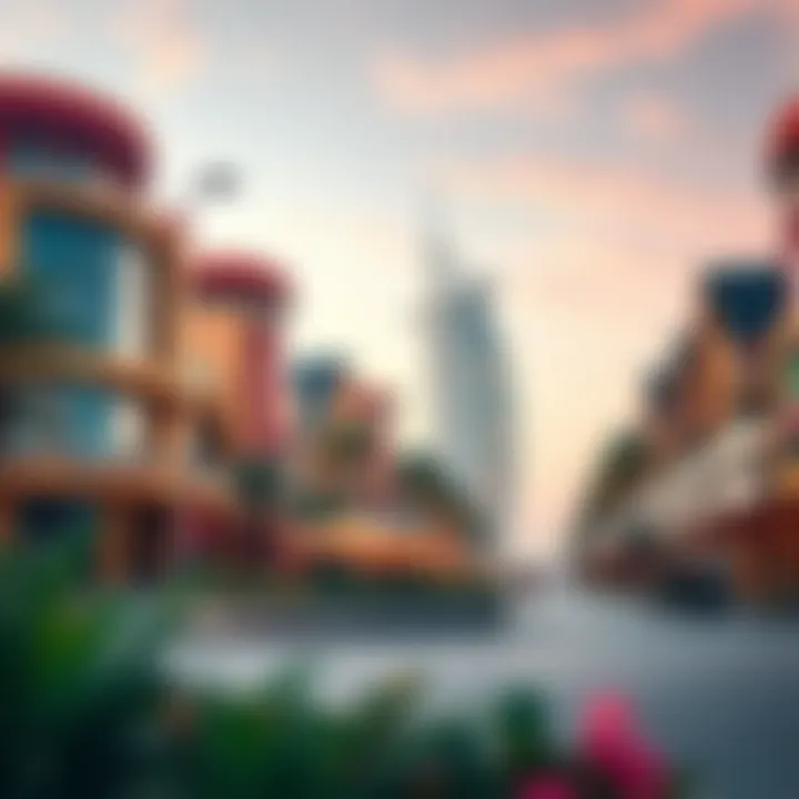 Architectural renderings of the attractions planned for DubaiLand.