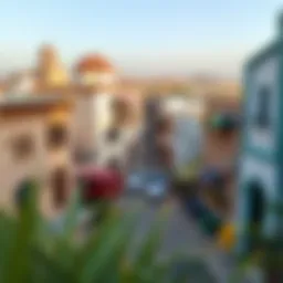 A picturesque view of Nad Al Hamar showcasing its unique architecture and vibrant streets