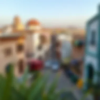 Architectural Charm of Nad Al Hamar A picturesque view of Nad Al Hamar showcasing its unique architecture and vibrant streets