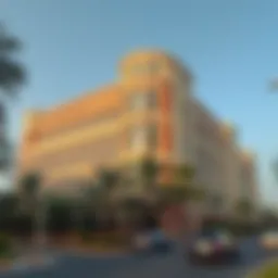 A view of a prominent school building in Bur Dubai
