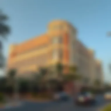 A view of a prominent school building in Bur Dubai