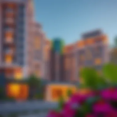 Stunning architectural facade of Emerald Residence showcasing modern design elements