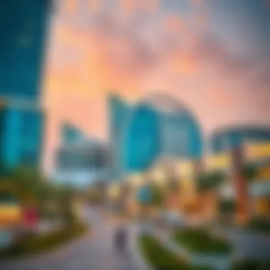 Overview of Dubai Academic City showcasing its modern architecture and educational facilities