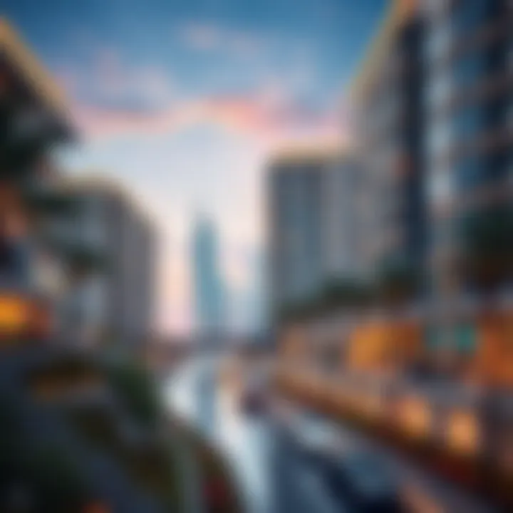 Architectural Marvel of Akoya Stunning view of Akoya by Damac showcasing modern architecture