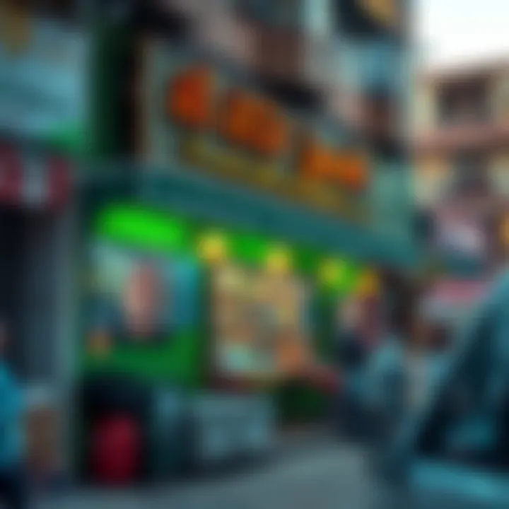 Exterior Charm of Al Attar Supermarket Exterior view of the supermarket with community ambiance