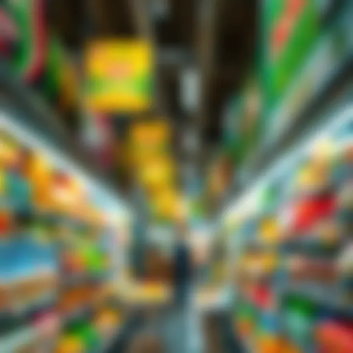 Diverse Aisles of Al Attar Supermarket Vibrant interior showcasing diverse product aisles