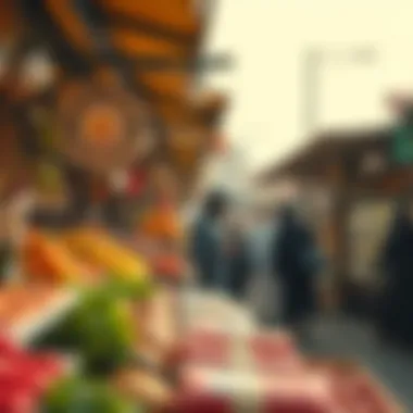 Visitors exploring the unique offerings at various stalls in Al Aweer's Market.