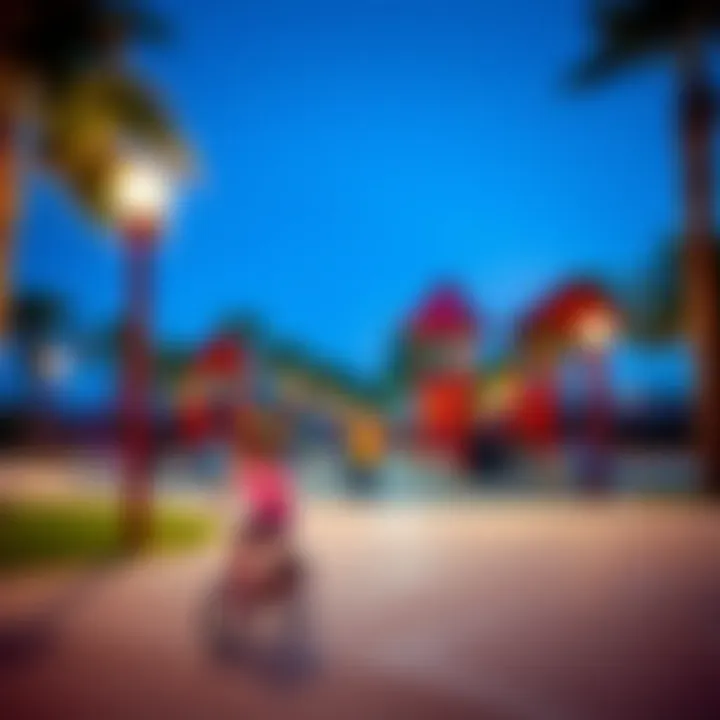 Children playing in the playground area