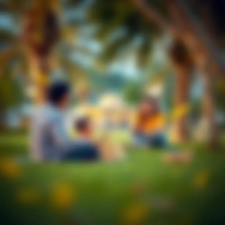 Family enjoying a picnic in the park