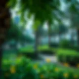 Lush greenery at Al Barsha Second Park