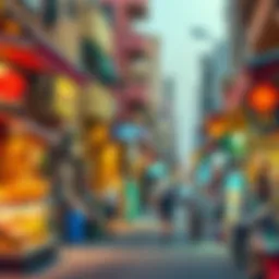 The vibrant streets of Al Ghusais showcasing local markets and cultural diversity