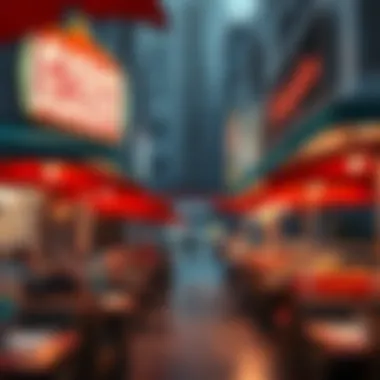 A selection of dining options near Al Karama Fish Market featuring seafood cuisine.