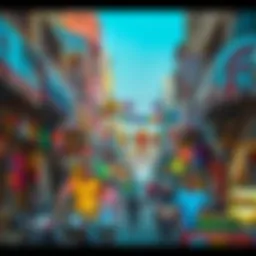 Vibrant street view of Al Karama showcasing colorful shops and bustling atmosphere