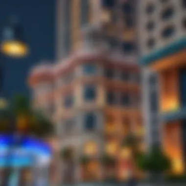 Architectural Features of Al Khail Building Architectural details of Al Khail Building emphasizing design features