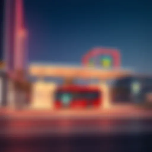 Al Khail Gate Bus stop showcasing modern architecture