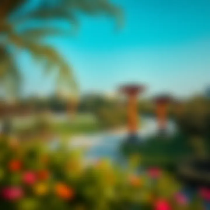 Community Park in Al Khail Gate West Zone Community park in Al Khail Gate West Zone with lush greenery