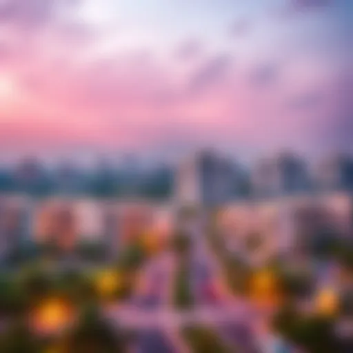 A panoramic view of Al Khail Gate West Zone showcasing residential buildings