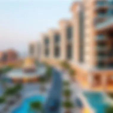 Panoramic view of Al Khail Heights showcasing its modern architecture