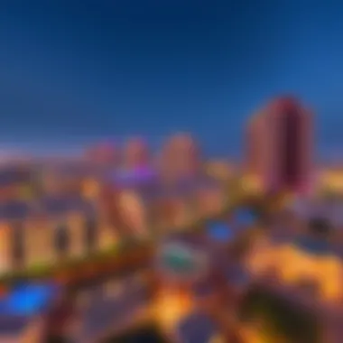 A panoramic view of Al Khail Heights showcasing modern architecture and vibrant community spaces