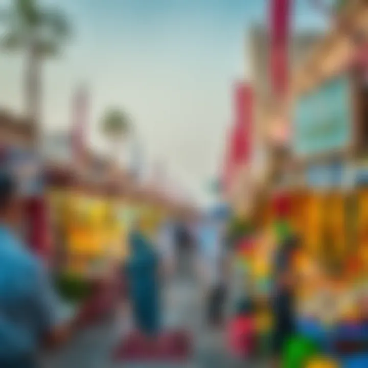 A vibrant market scene highlighting local culture and community spirit