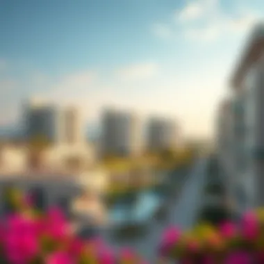 A picturesque view of Al Khail West Zone showcasing modern architecture and greenery