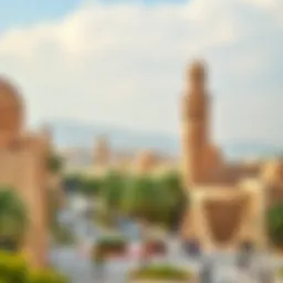 A panoramic view of Al Madina showcasing its architectural beauty