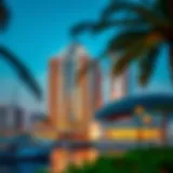 View of Al Majara Towers showcasing architectural elegance