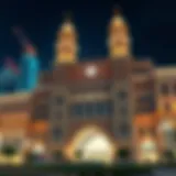 The architectural details of Al Maktoum Building showcasing intricate designs