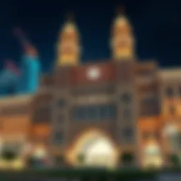 The architectural details of Al Maktoum Building showcasing intricate designs