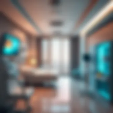 Inside view of a patient room in Al Maktoum Hospital highlighting comfort and technology