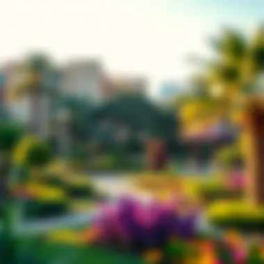 Lush Community Park in Al Manara Residence Vibrant community park in Al Manara