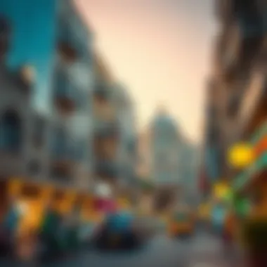 View of Al Mina Street showcasing its dynamic architecture