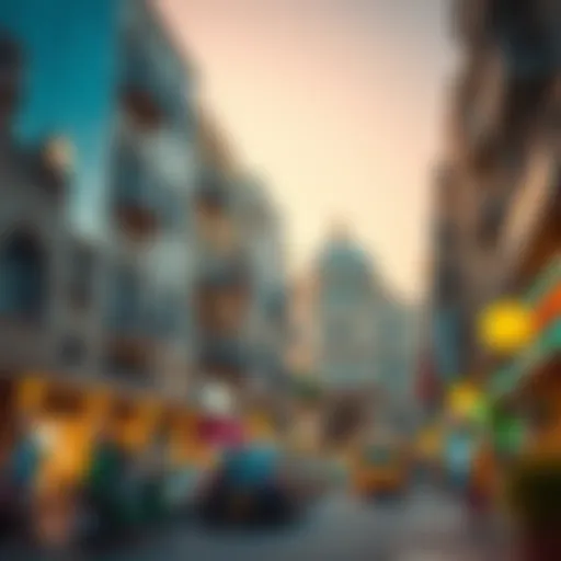 View of Al Mina Street showcasing its dynamic architecture