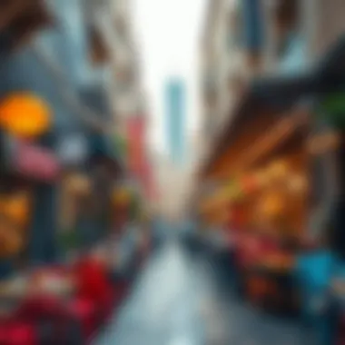 Vibrant dining scene along Al Mina Street