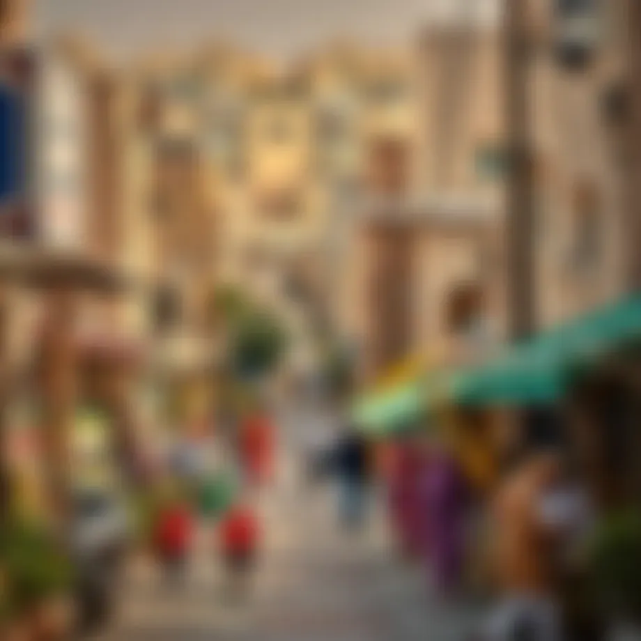 A picturesque view of Al Nasr showcasing its vibrant community life.