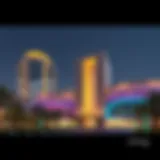 A stunning view of Al Khail Gate showcasing modern architectural designs