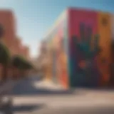 Artistic mural showcasing local talent in Al Quoz