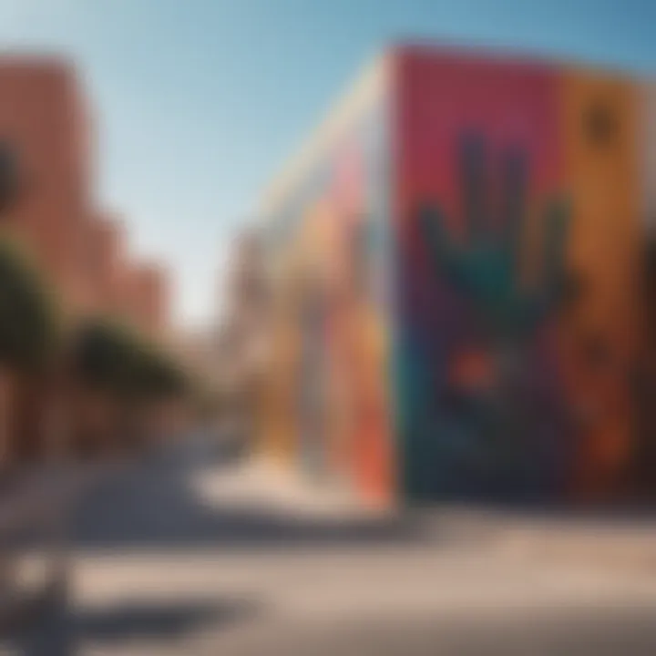 Artistic mural showcasing local talent in Al Quoz