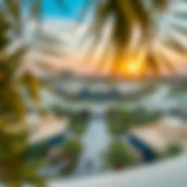 A panoramic view of Al Qusais showcasing modern architecture and lush greenery