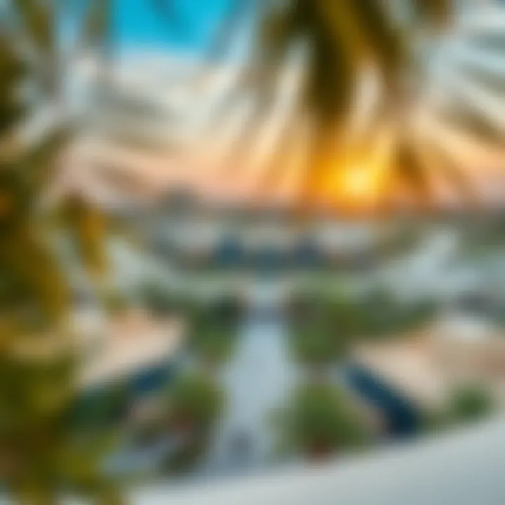 A panoramic view of Al Qusais showcasing modern architecture and lush greenery