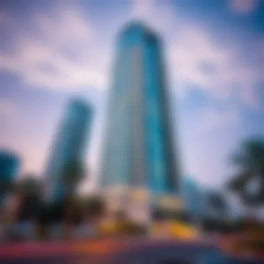 Al Sima Tower Architectural Marvel Stunning exterior view of Al Sima Tower showcasing its modern architectural design